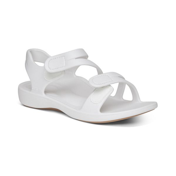 Aetrex Women's Jillian Sport Water-Friendly Sandals - White | USA BYN76IN